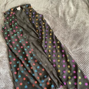 LLR Joy vest, black with multicolored foil polka dots